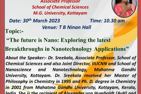 Prof. T R Anantharaman Memorial Lecture 2022-23