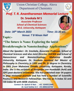 Prof. T R Anantharaman Memorial Lecture 2022-23