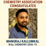 Congratulations to Manuraj Kallingal