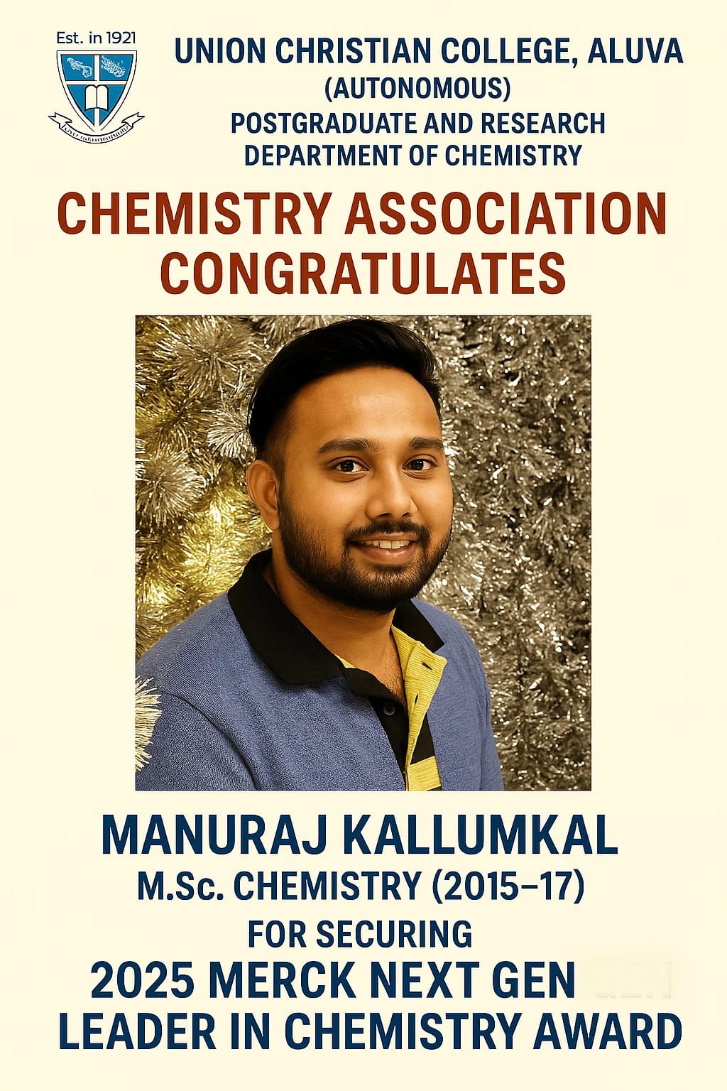 Congratulations to Manuraj Kallingal