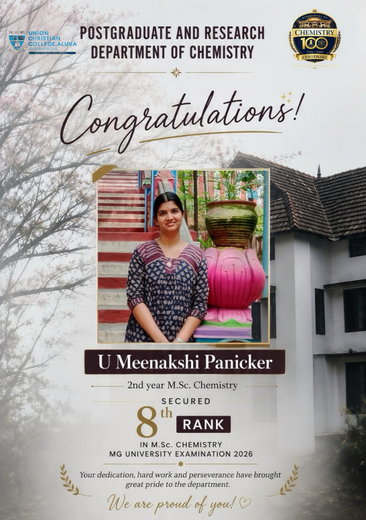 Congratulations to the U Meenakshi Panicker