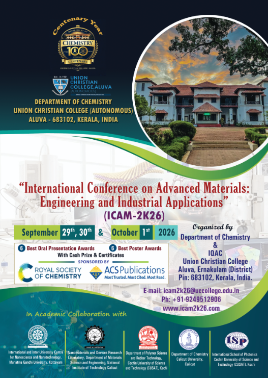 International Conference on Advanced Materials: Engineering and Industrial Applications (ICAM 2K26)